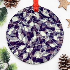 Leaves Pattern Colors Nature Design Ornament (round) by Vaneshart