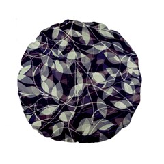 Leaves Pattern Colors Nature Design Standard 15  Premium Round Cushions