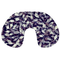 Leaves Pattern Colors Nature Design Travel Neck Pillow by Vaneshart