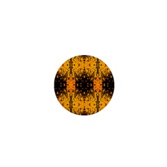 Pattern Wallpaper Background Yellow Amber Black 1  Mini Magnets by Vaneshart