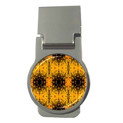 Pattern Wallpaper Background Yellow Amber Black Money Clips (round)  by Vaneshart