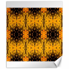 Pattern Wallpaper Background Yellow Amber Black Canvas 8  X 10  by Vaneshart