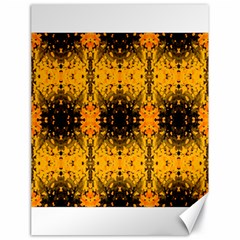 Pattern Wallpaper Background Yellow Amber Black Canvas 18  X 24  by Vaneshart