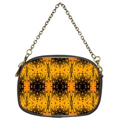 Pattern Wallpaper Background Yellow Amber Black Chain Purse (one Side) by Vaneshart