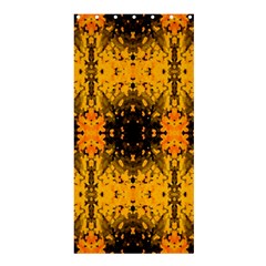 Pattern Wallpaper Background Yellow Amber Black Shower Curtain 36  X 72  (stall)  by Vaneshart