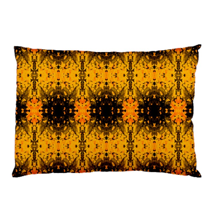 Pattern Wallpaper Background Yellow Amber Black Pillow Case (Two Sides)