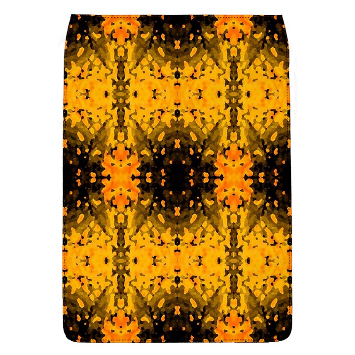 Pattern Wallpaper Background Yellow Amber Black Removable Flap Cover (L)