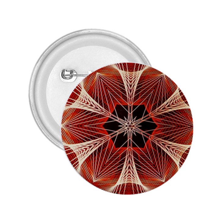 Star Pattern Red Abstract 2.25  Buttons