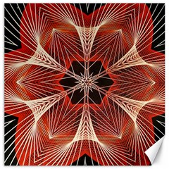 Star Pattern Red Abstract Canvas 20  X 20  by Vaneshart