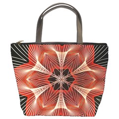 Star Pattern Red Abstract Bucket Bag by Vaneshart