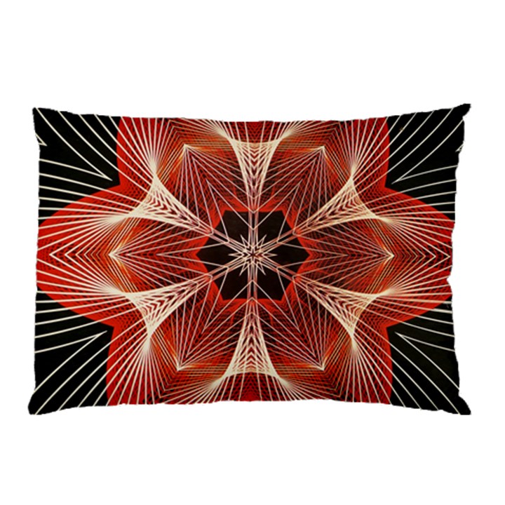 Star Pattern Red Abstract Pillow Case