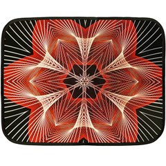 Star Pattern Red Abstract Double Sided Fleece Blanket (mini)  by Vaneshart