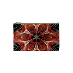 Star Pattern Red Abstract Cosmetic Bag (small) by Vaneshart