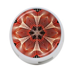 Star Pattern Red Abstract 4-port Usb Hub (one Side) by Vaneshart