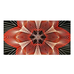 Star Pattern Red Abstract Satin Shawl by Vaneshart