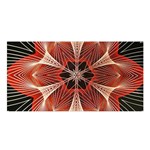 Star Pattern Red Abstract Satin Shawl Front