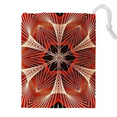 Star Pattern Red Abstract Drawstring Pouch (4xl)