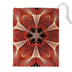 Star Pattern Red Abstract Drawstring Pouch (4XL) Front