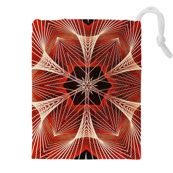 Star Pattern Red Abstract Drawstring Pouch (4XL)