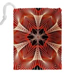 Star Pattern Red Abstract Drawstring Pouch (4XL) Back