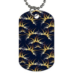 Pearl Pattern Floral Design Art Digital Seamless Dog Tag (one Side) by Vaneshart