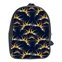 Pearl Pattern Floral Design Art Digital Seamless School Bag (xl) by Vaneshart