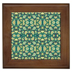 Pattern Abstract Paisley Swirls Artwork Creative Decoration Design Filigree Framed Tile