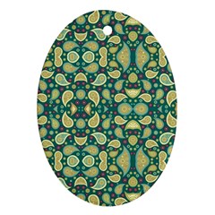 Pattern Abstract Paisley Swirls Artwork Creative Decoration Design Filigree Ornament (Oval)