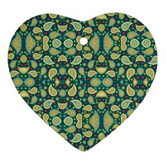 Pattern Abstract Paisley Swirls Artwork Creative Decoration Design Filigree Ornament (Heart)