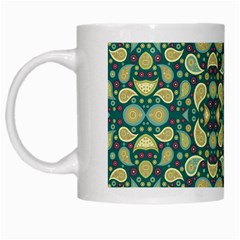 Pattern Abstract Paisley Swirls Artwork Creative Decoration Design Filigree White Mugs