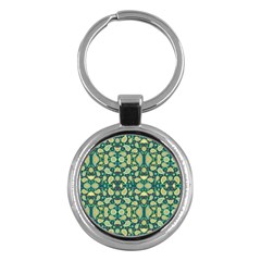 Pattern Abstract Paisley Swirls Artwork Creative Decoration Design Filigree Key Chain (Round)