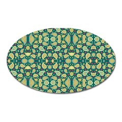 Pattern Abstract Paisley Swirls Artwork Creative Decoration Design Filigree Oval Magnet