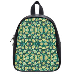 Pattern Abstract Paisley Swirls Artwork Creative Decoration Design Filigree School Bag (Small)