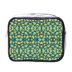 Pattern Abstract Paisley Swirls Artwork Creative Decoration Design Filigree Mini Toiletries Bag (One Side)