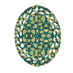 Pattern Abstract Paisley Swirls Artwork Creative Decoration Design Filigree Oval Filigree Ornament (two Sides) by Vaneshart