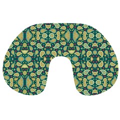 Pattern Abstract Paisley Swirls Artwork Creative Decoration Design Filigree Travel Neck Pillow