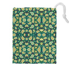 Pattern Abstract Paisley Swirls Artwork Creative Decoration Design Filigree Drawstring Pouch (4XL)