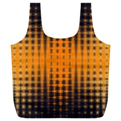 Pattern Lines Sections Yellow Straw Mauve Full Print Recycle Bag (xxxl)