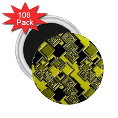 Seamless Pattern Background  Gold Yellow Black 2 25  Magnets (100 Pack)  by Vaneshart