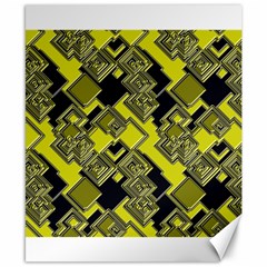 Seamless Pattern Background  Gold Yellow Black Canvas 8  X 10  by Vaneshart