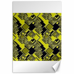 Seamless Pattern Background  Gold Yellow Black Canvas 12  X 18  by Vaneshart