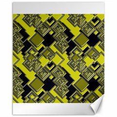 Seamless Pattern Background  Gold Yellow Black Canvas 11  X 14  by Vaneshart