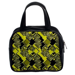 Seamless Pattern Background  Gold Yellow Black Classic Handbag (two Sides) by Vaneshart