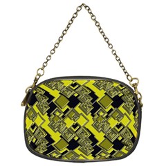 Seamless Pattern Background  Gold Yellow Black Chain Purse (one Side) by Vaneshart