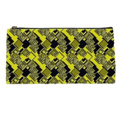 Seamless Pattern Background  Gold Yellow Black Pencil Cases by Vaneshart