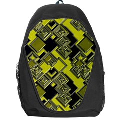 Seamless Pattern Background  Gold Yellow Black Backpack Bag by Vaneshart