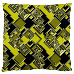 Seamless Pattern Background  Gold Yellow Black Large Flano Cushion Case (two Sides) by Vaneshart