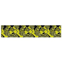 Seamless Pattern Background  Gold Yellow Black Small Flano Scarf by Vaneshart