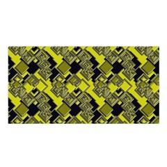 Seamless Pattern Background  Gold Yellow Black Satin Shawl by Vaneshart