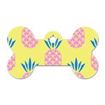 Summer Pineapple Seamless Pattern Dog Tag Bone (Two Sides) Back